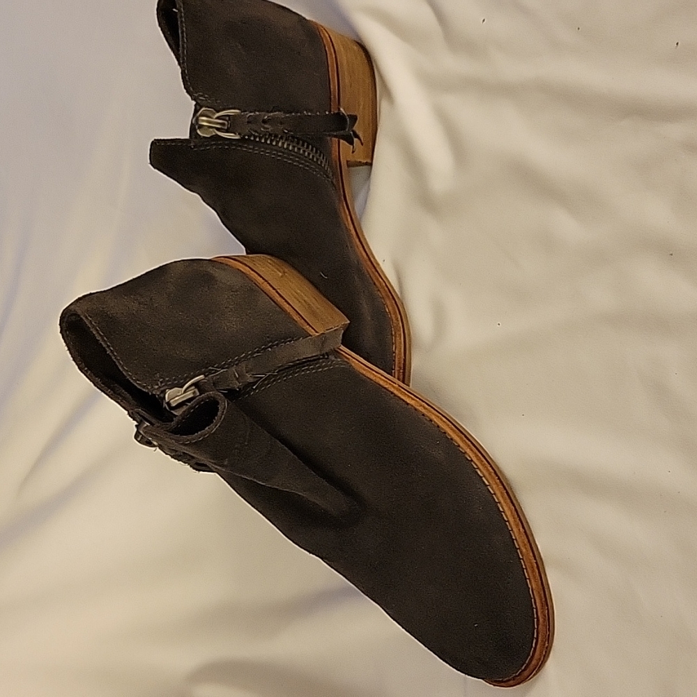 Dolce Vita Dark Grey Suede Ankle Boots